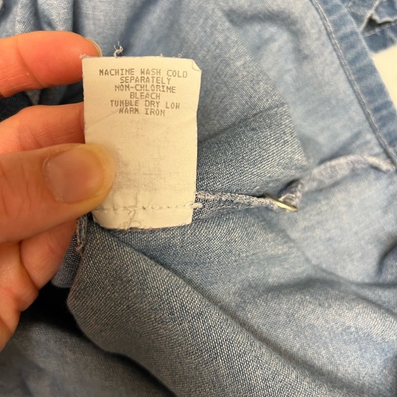 VTG Orvis Denim Short Sleeve Button-Up Top size small - Picture 7 of 7